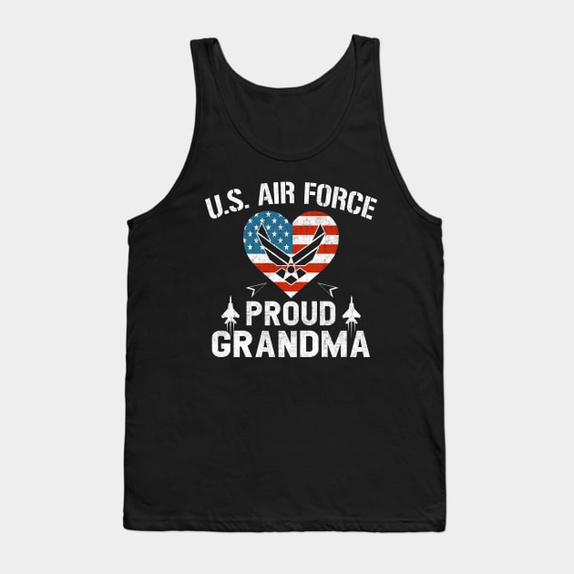 Proud Air Force Grandma USAF Tank Top by Otis Patrick